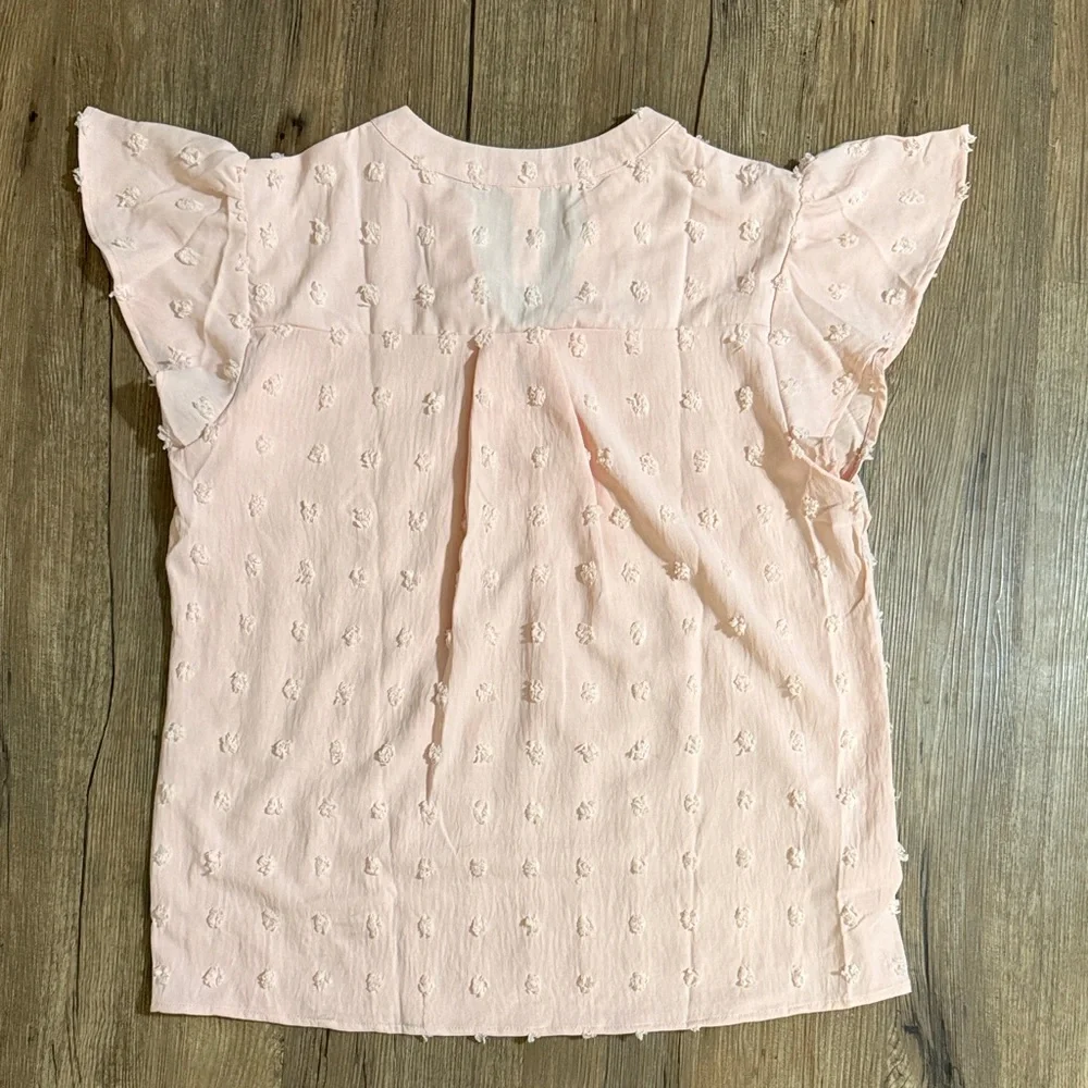Pink Ruffle Sleeve Top - Picture 4 of 5
